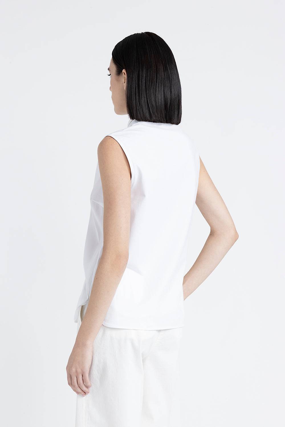 Peserico Camicia senza maniche in popeline Shopping Online