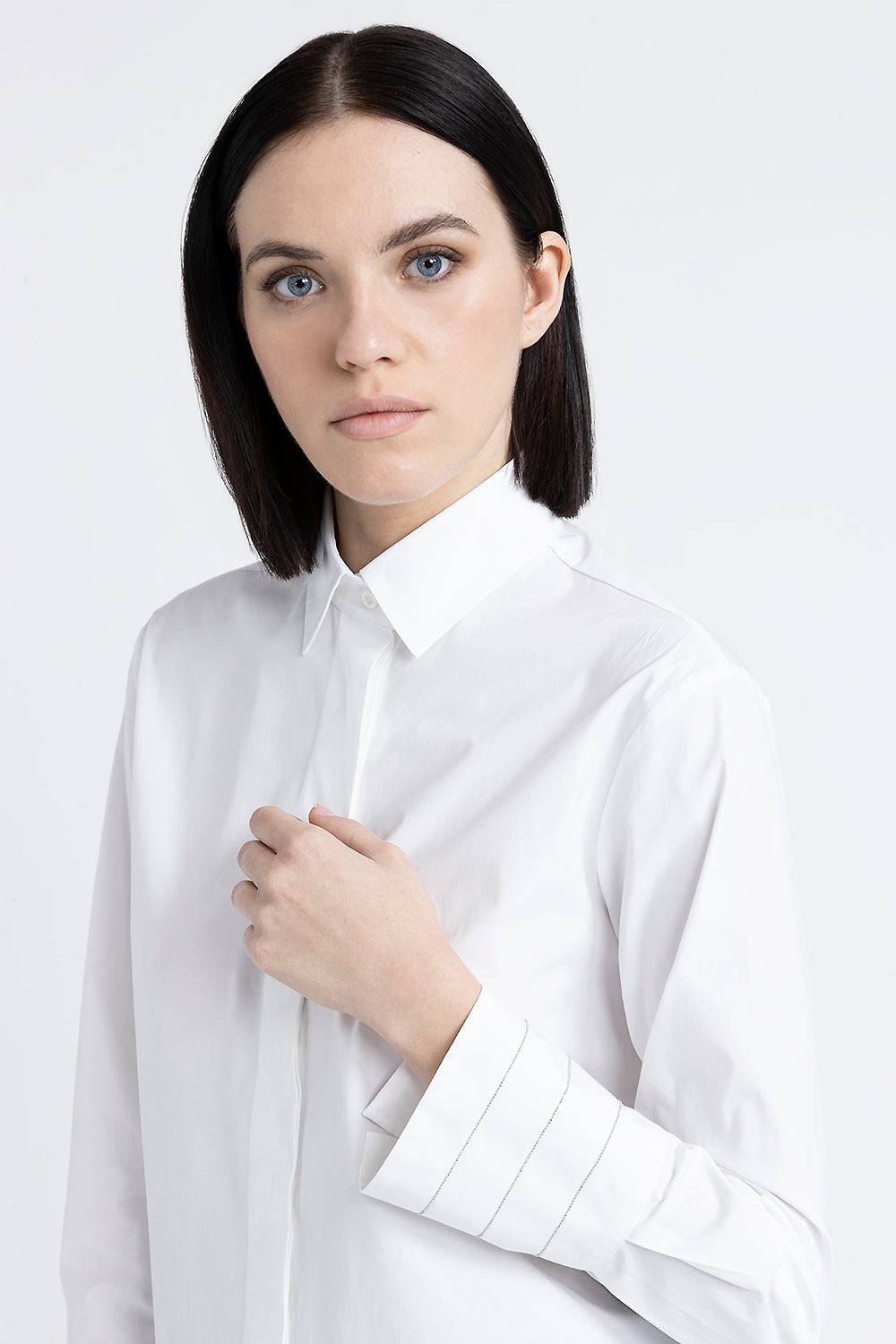 Peserico Camicia in popeline di cotone stretch Affare Del Giorno