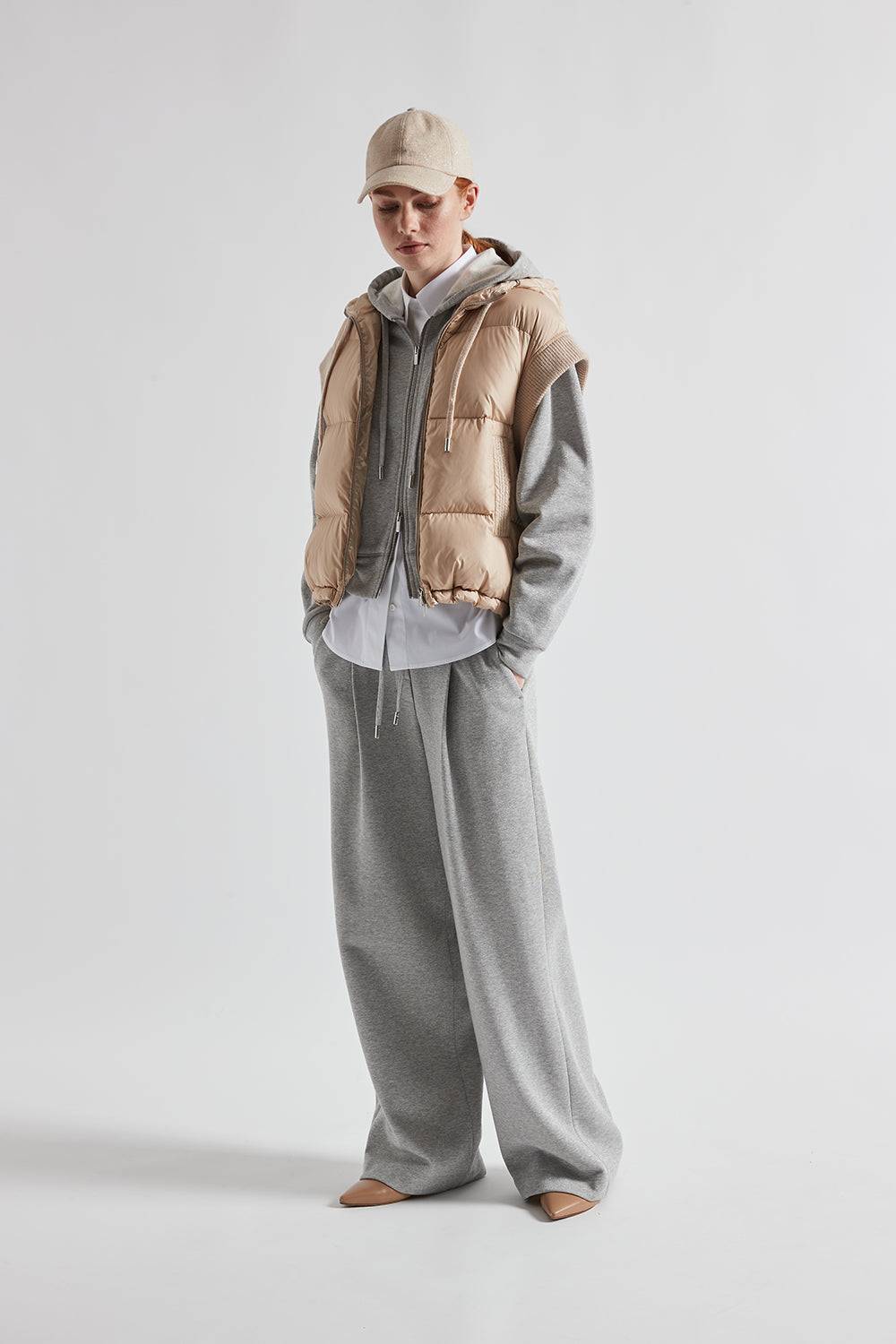 Peserico Pantalone in felpa garzata di cotone lurex Presa