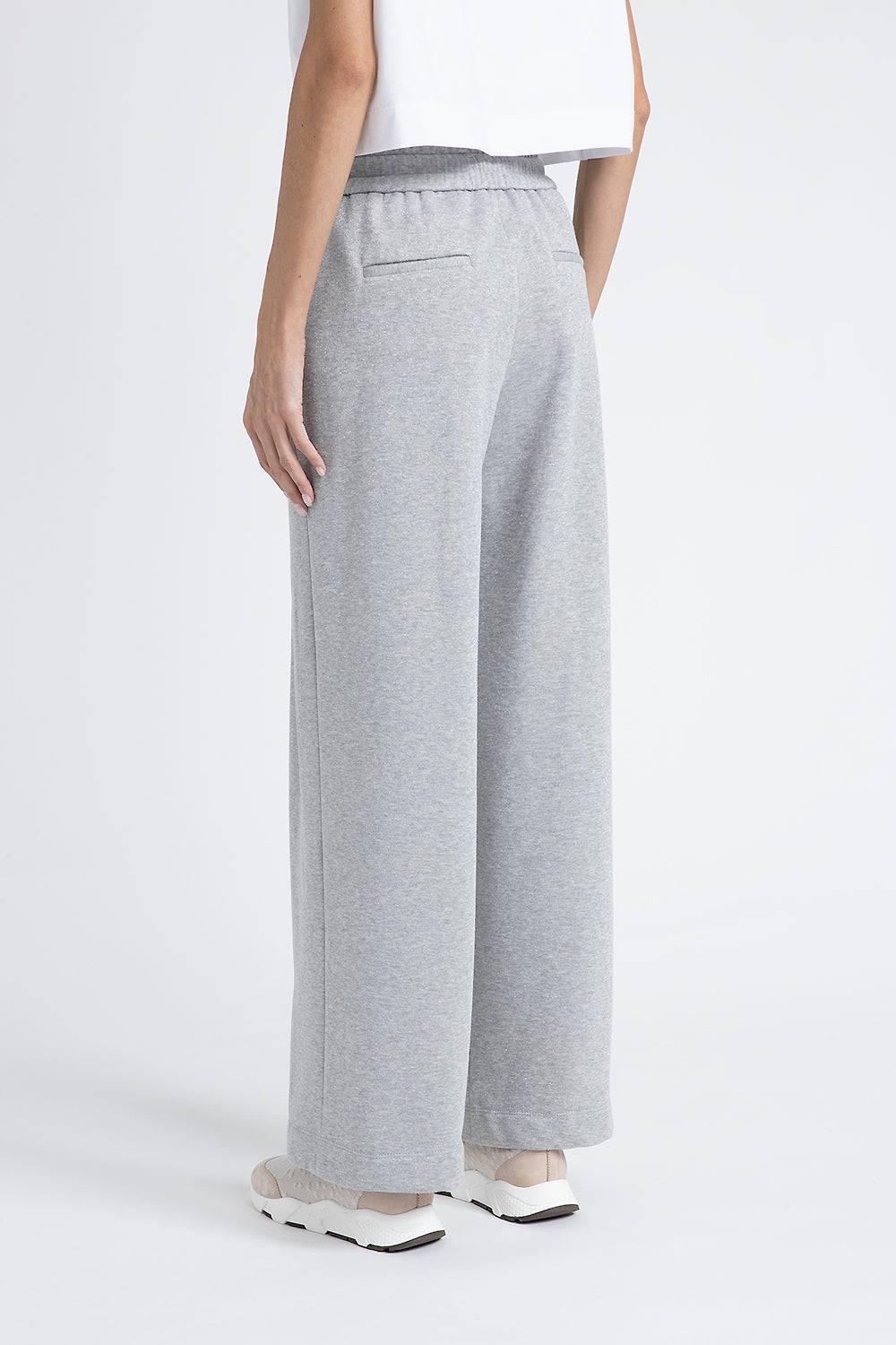 Peserico Pantalone in felpa garzata di cotone lurex Presa