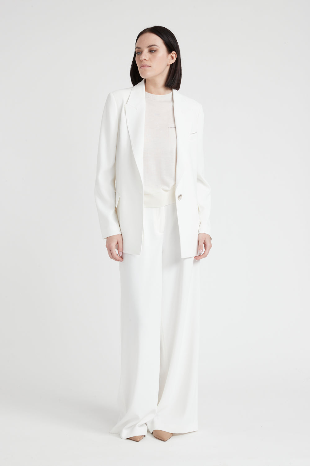 Peserico Pantalone palazzo in fluido cady crepe Economico