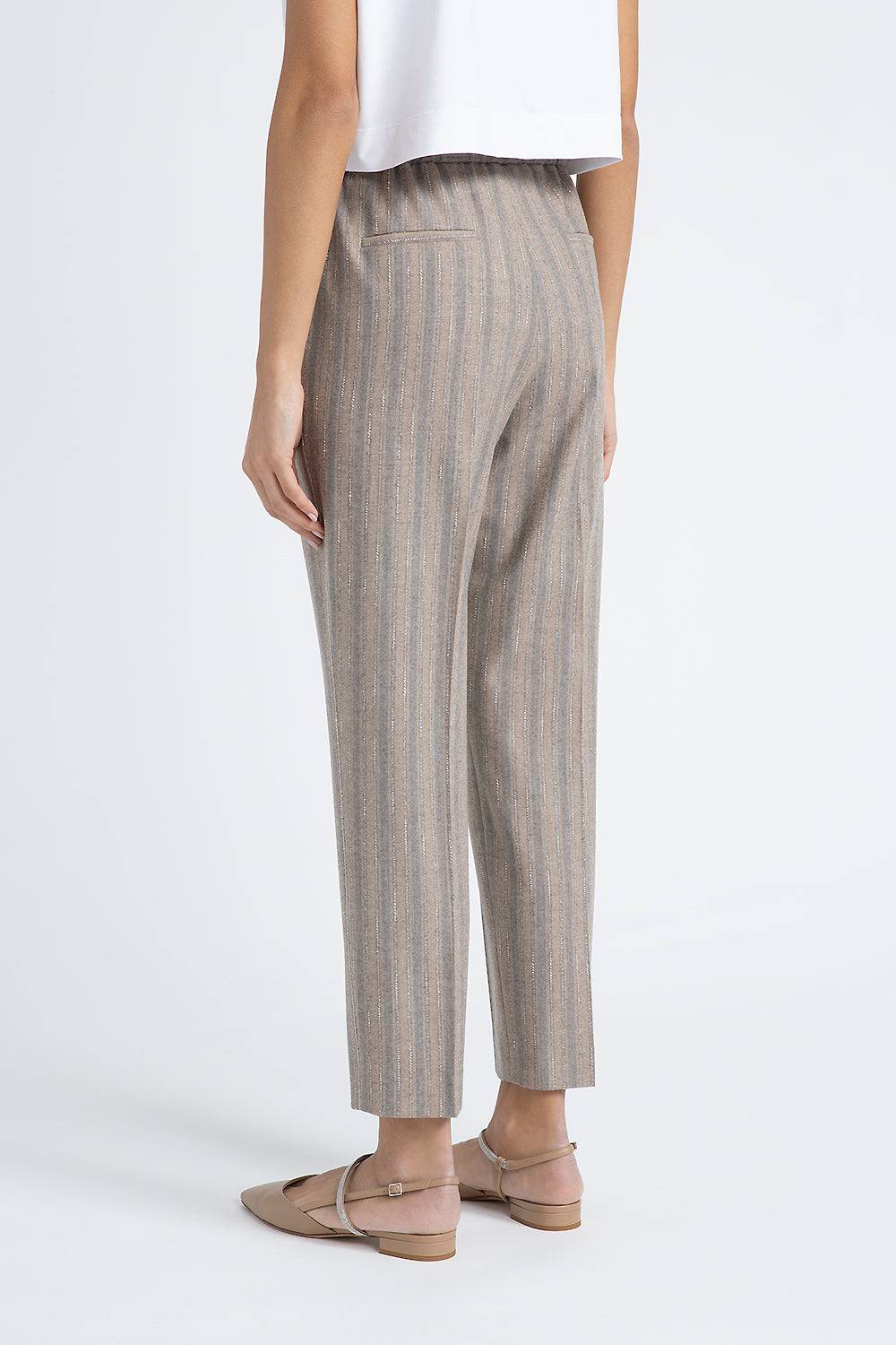 Peserico Pantalone con elastico in flanella di lana stretch Outlet