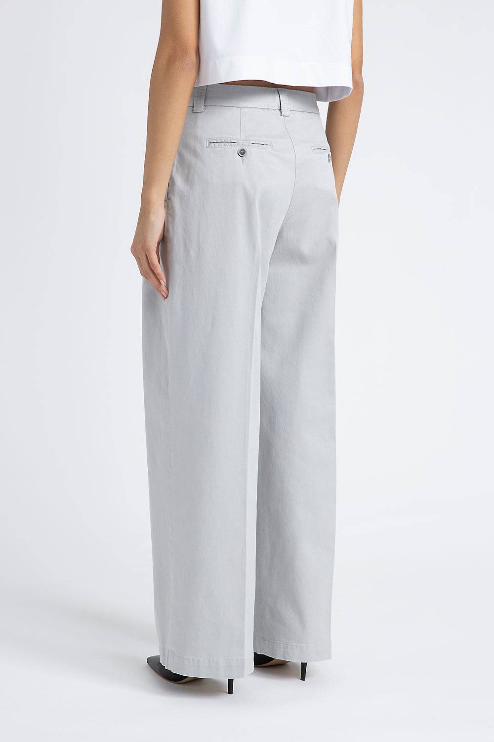 Peserico Pantalone con pieghe in gabardina di cotone seta e tencel Hotsell