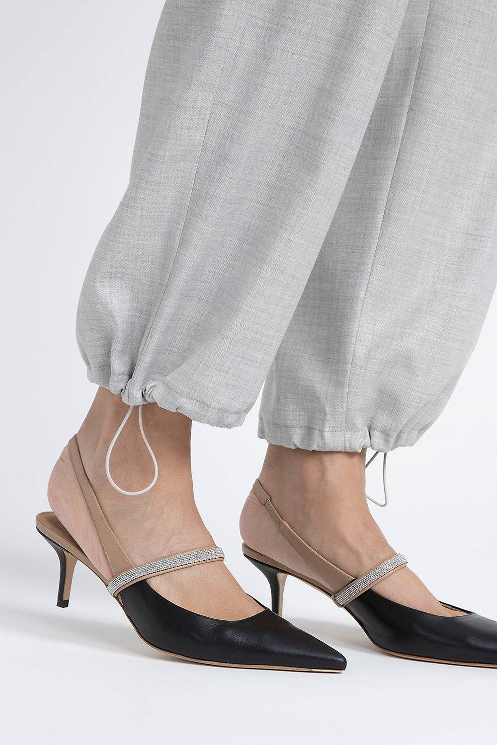 Peserico Pantalone baggy con tasche cargo in lana viscosa Vendita Calda