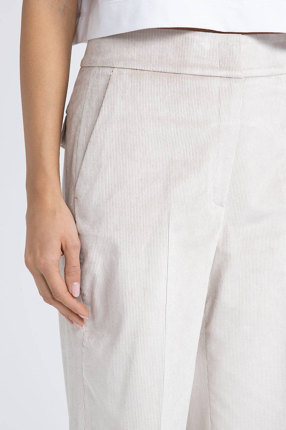 Peserico Pantalone straight in velluto 2000 righe Saldi Di Fabbrica