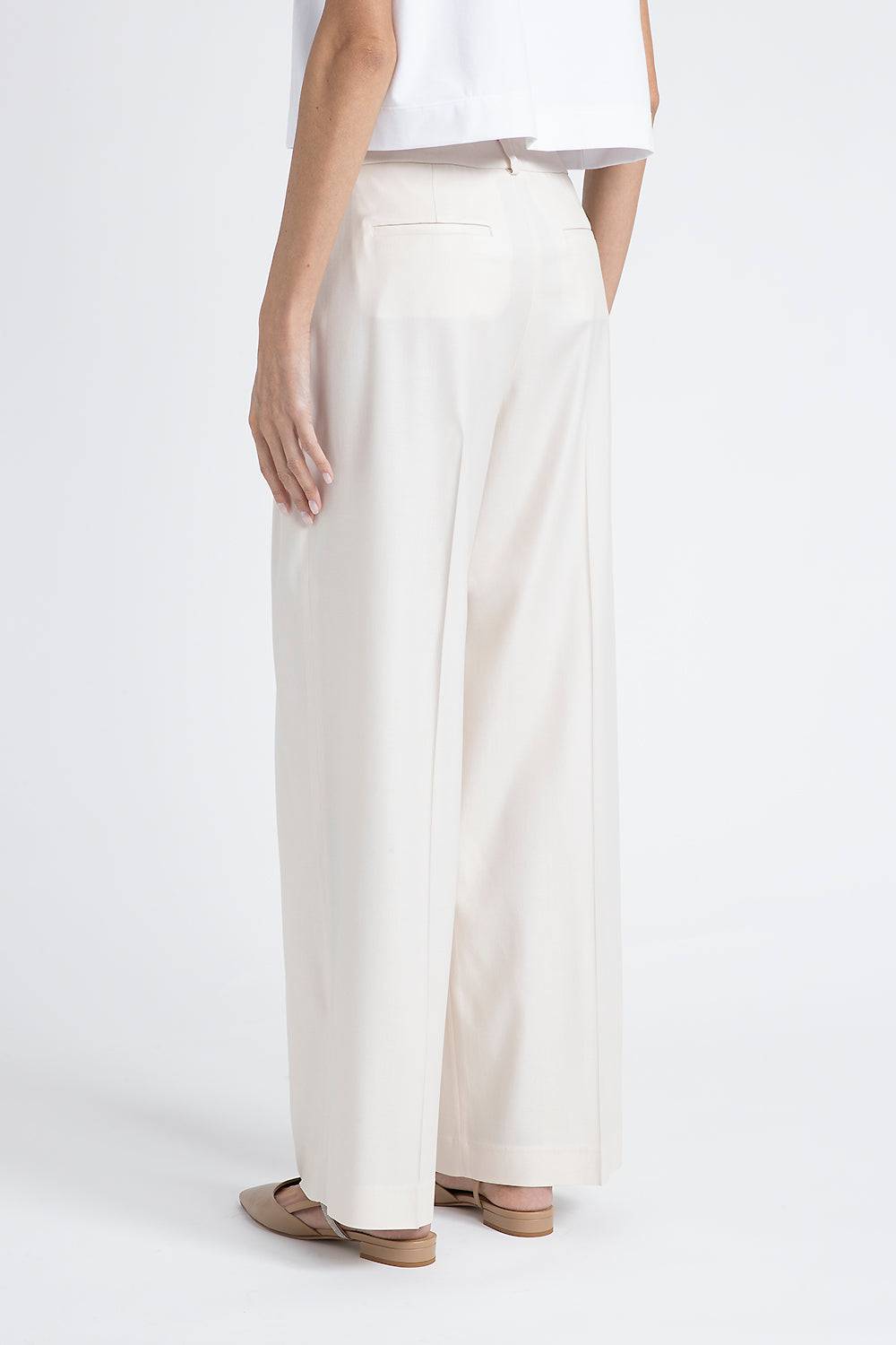 Peserico Pantalone wide in twill Vendite Flash
