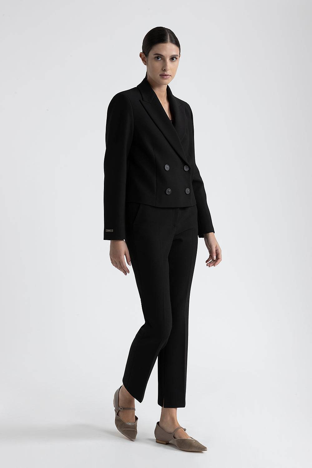 Peserico Pantalone in viscosa-cotone stretch Nuova