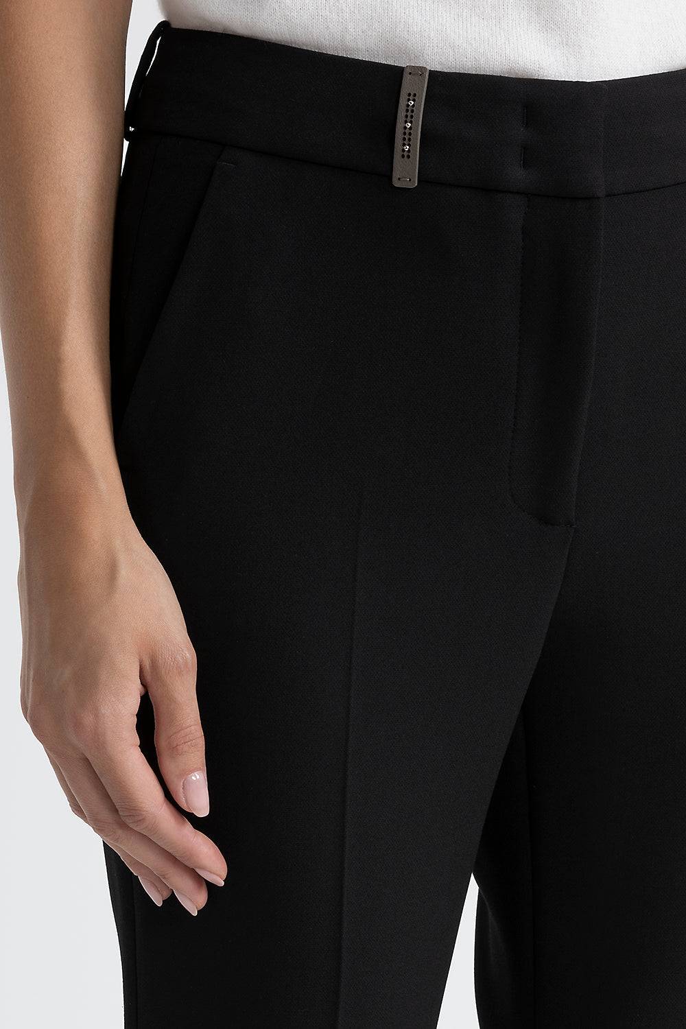 Peserico Pantalone in viscosa-cotone stretch Nuova