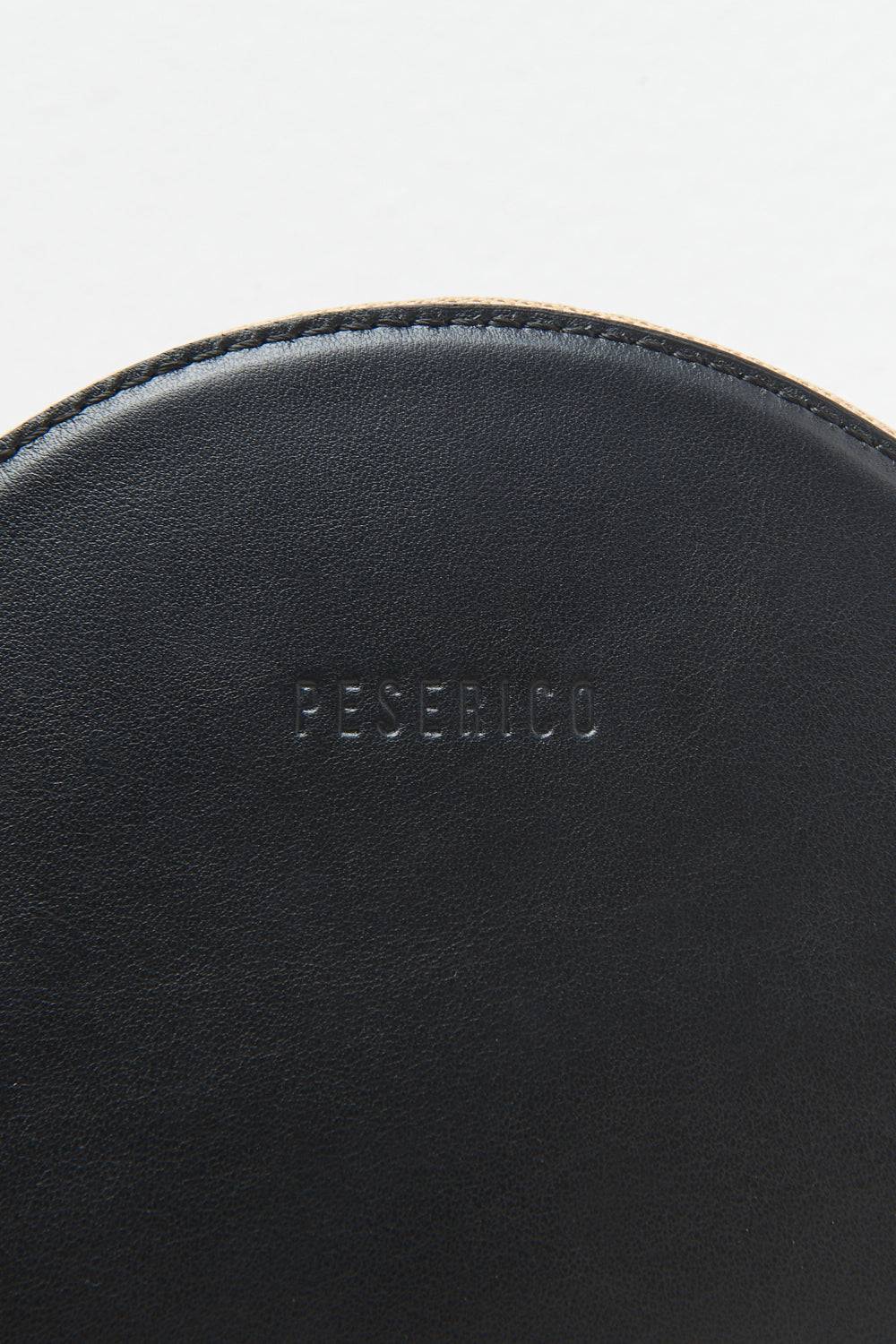 Peserico Borsa rotonda in vera pelle con polsiera e tracolla Moda