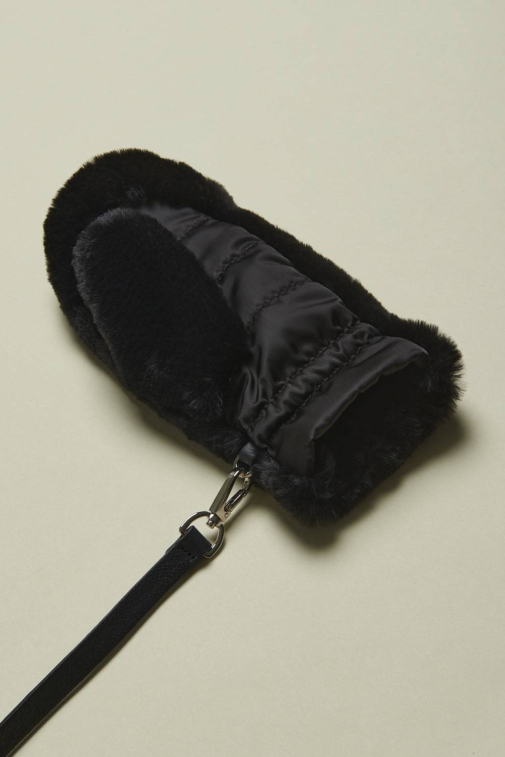 Peserico Guanto muffola in eco-pelliccia e nylon Spedizione Gratuita