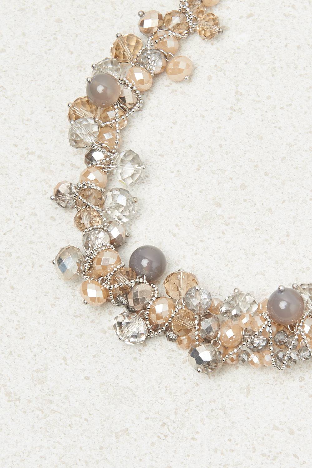 Peserico Collana girocollo con demi-cristalli e pietre dure Fino Al -60%