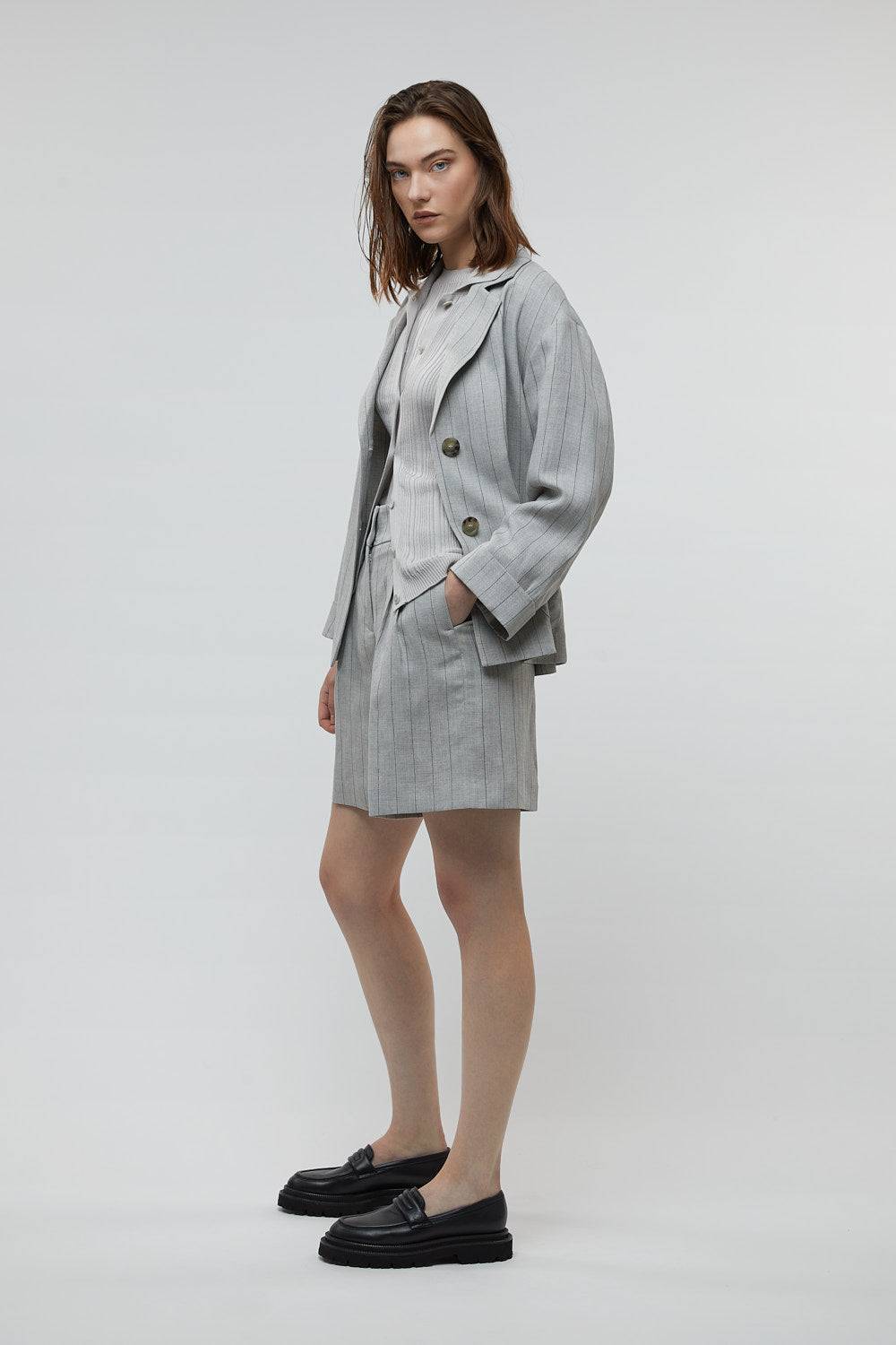 Peserico Blazer monopetto in lino, viscosa e lurex Negozio