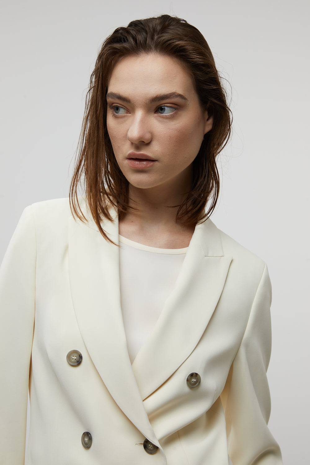Peserico Blazer doppiopetto in cady crepe Nuova
