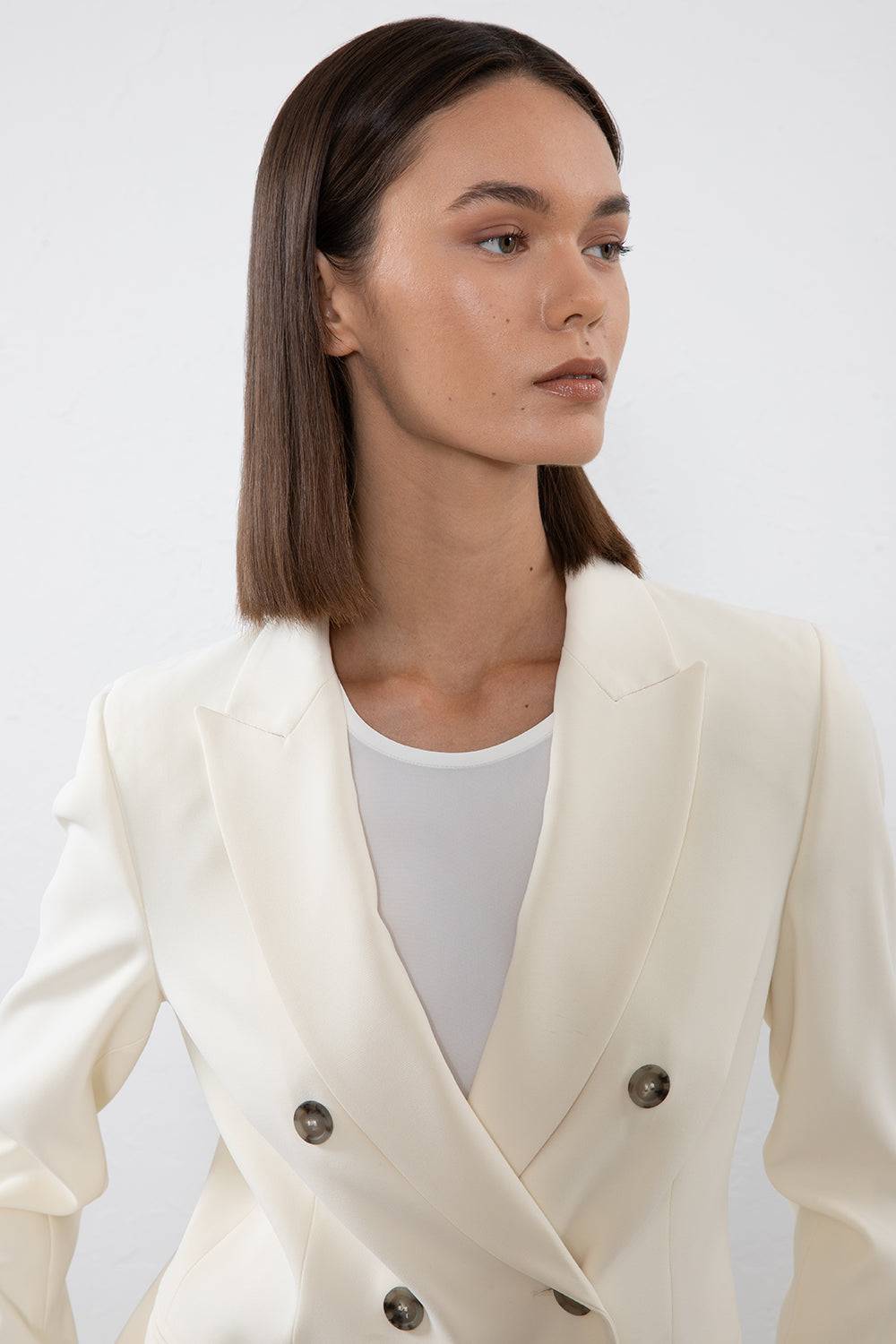 Peserico Blazer doppiopetto in cady crepe Nuova