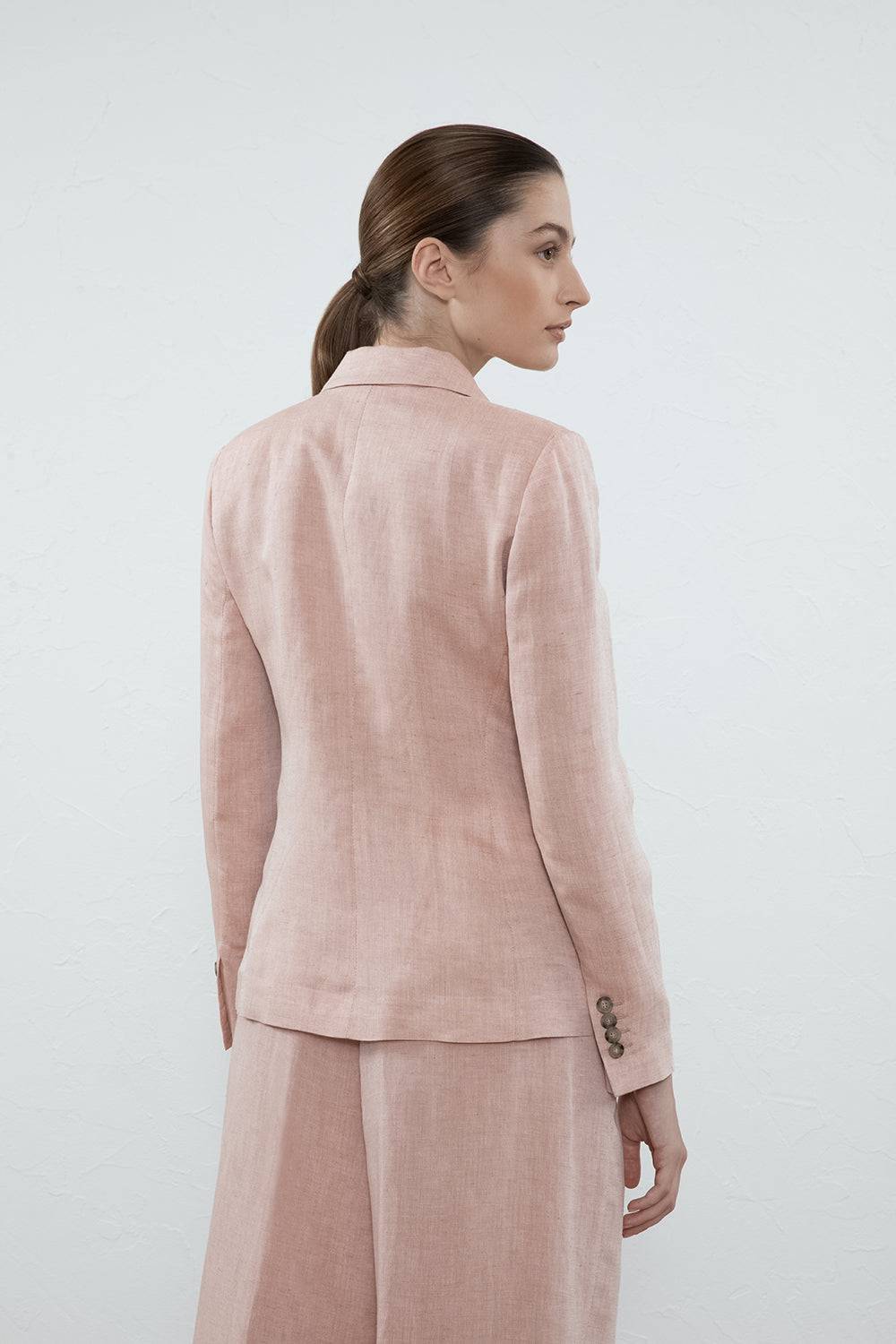 Peserico Blazer doppiopetto in viscosa e lino Moda