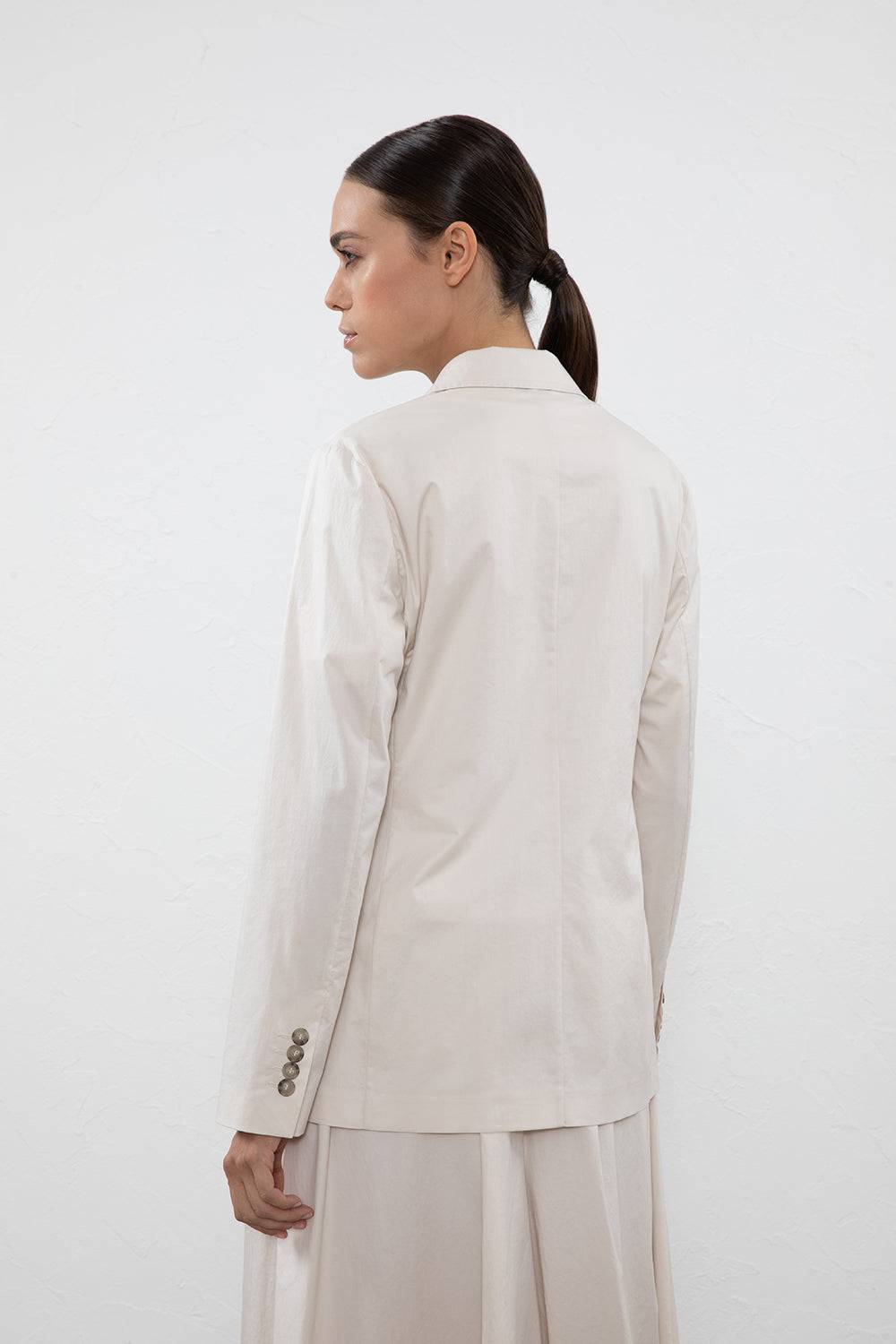 Peserico Blazer monopetto in raso leggero di cotone stretch 2025