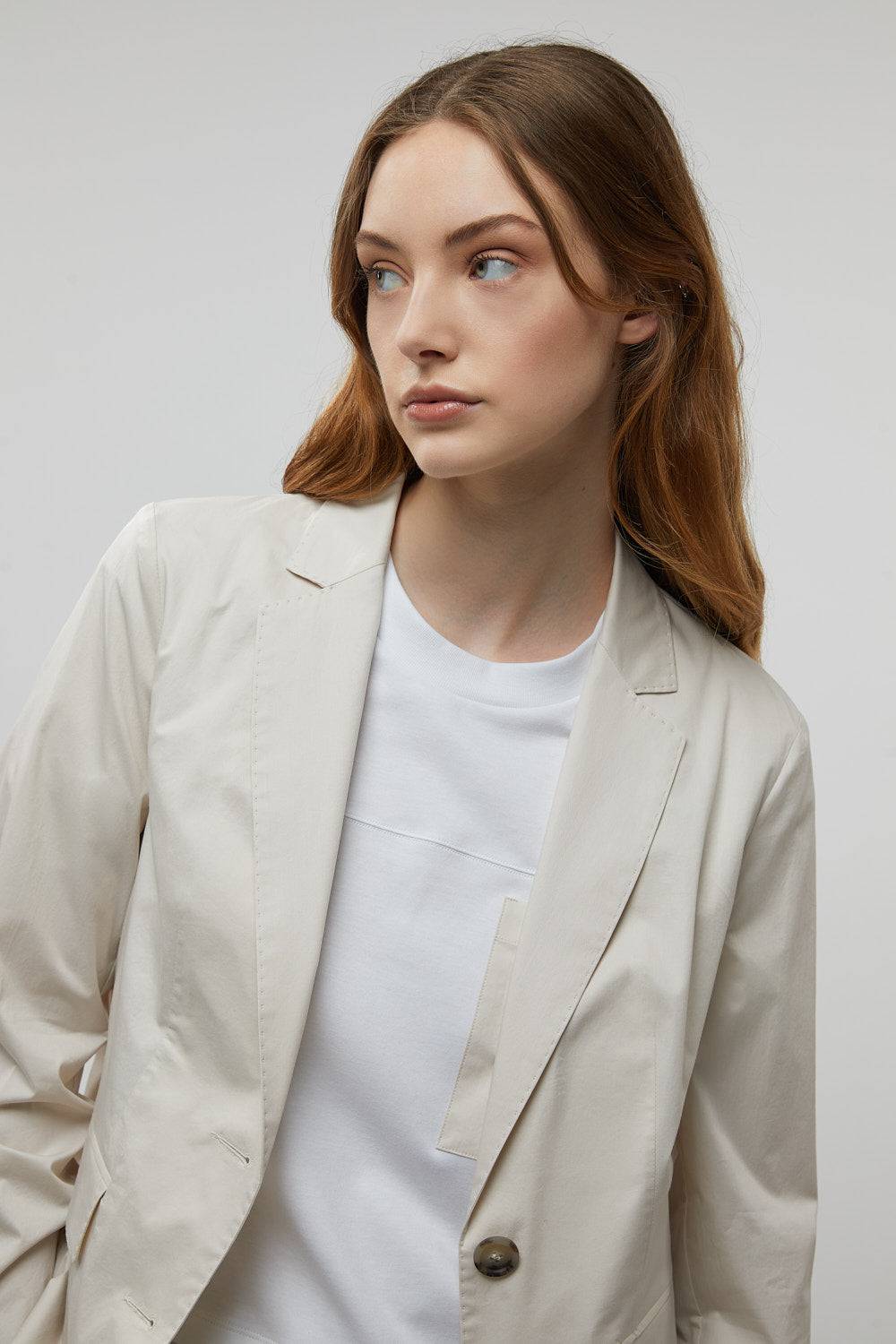 Peserico Blazer monopetto in raso leggero di cotone stretch 2025