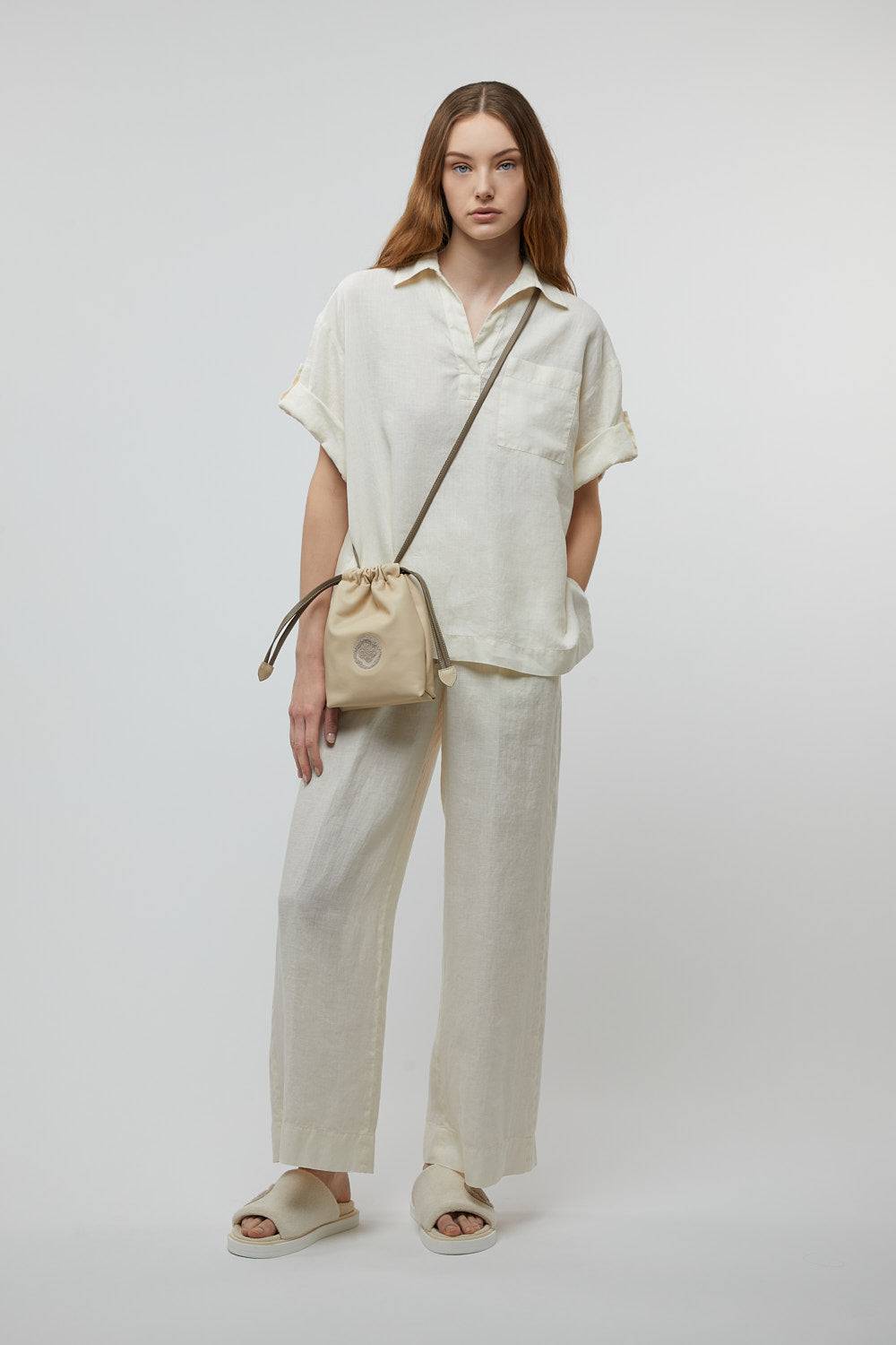 Peserico Blusa in tela di puro lino Italia