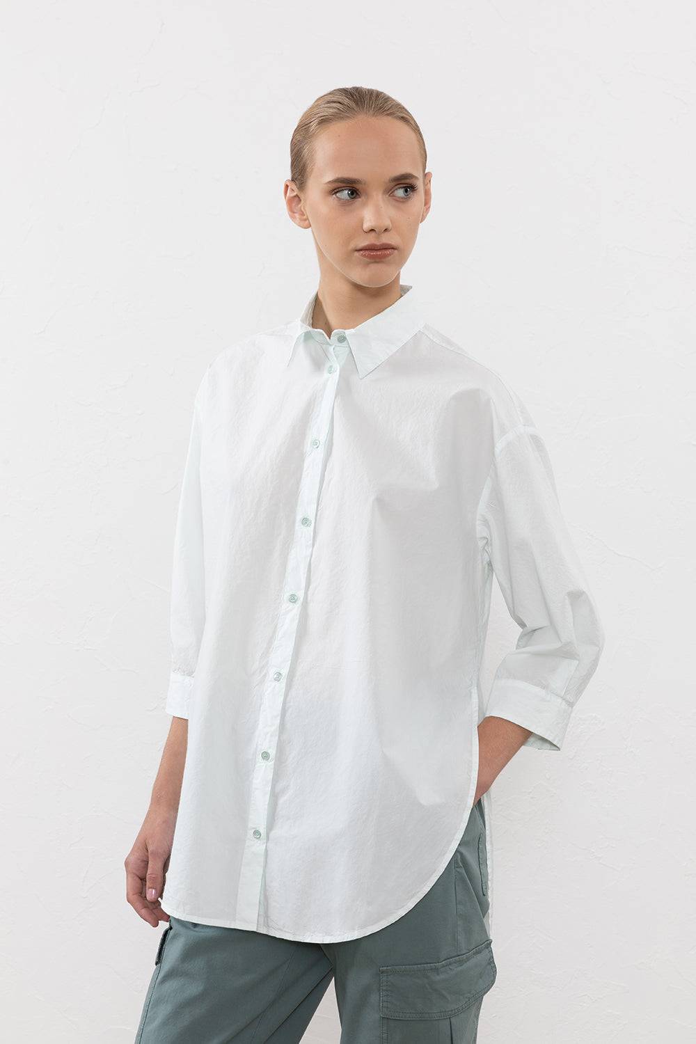 Peserico Camicia in popeline di cotone clean unito 2025