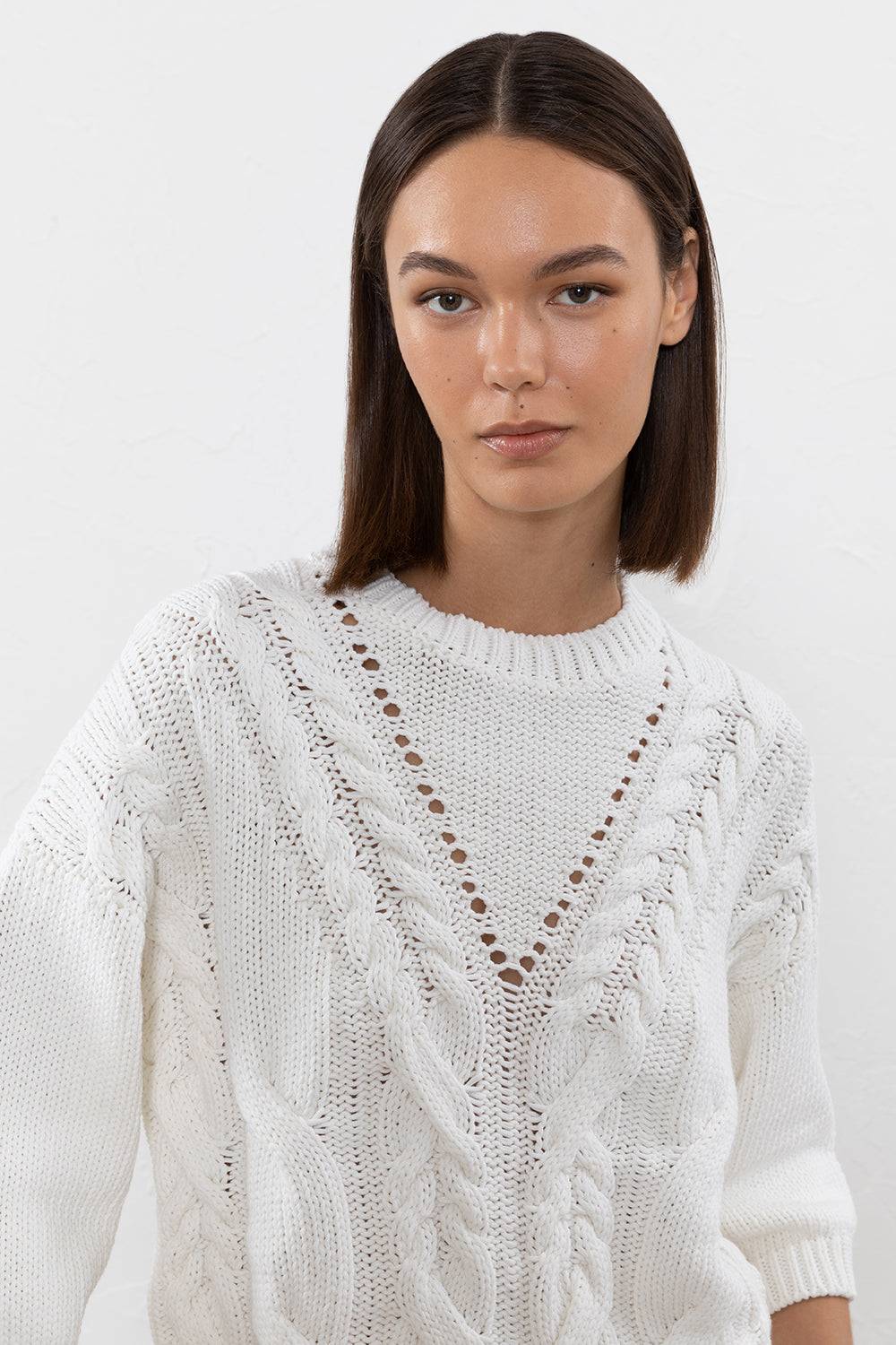 Peserico Maglia in fettuccia di puro cotone Vendita