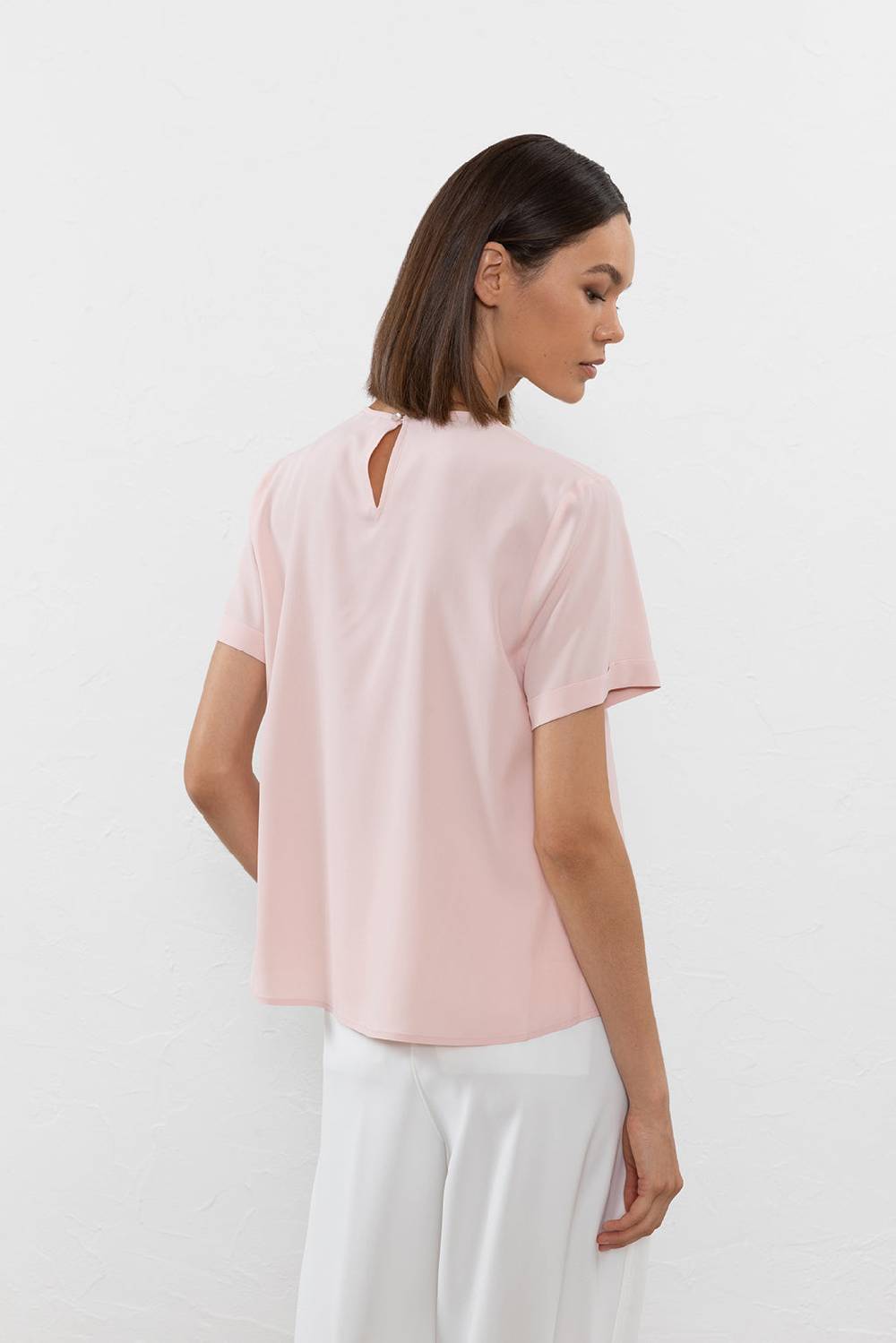 Peserico T-shirt in crepe de chine misto seta Economico