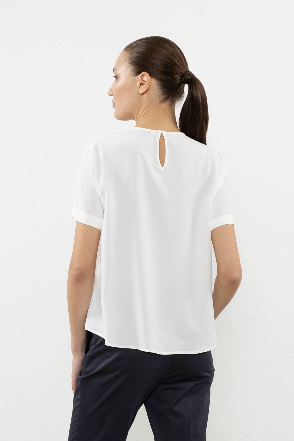 Peserico T-shirt in crepe de chine misto seta Online