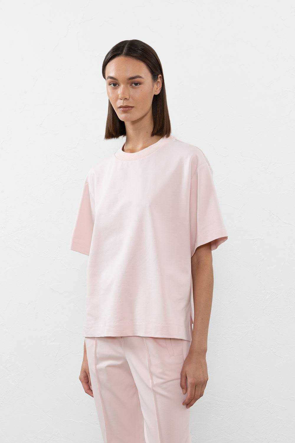 Peserico T-shirt in felpa leggera di cotone In Vendita