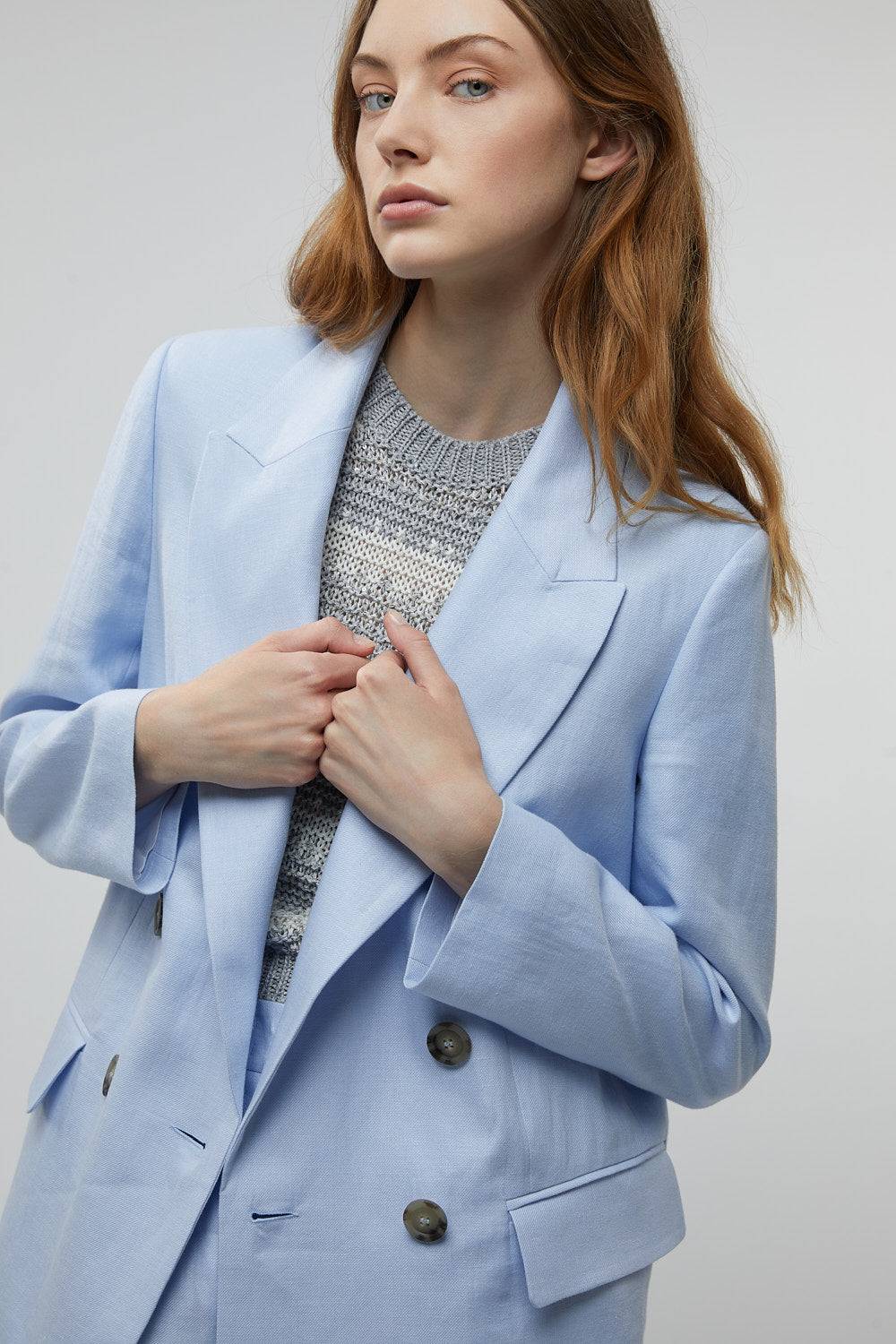 Peserico Top in filato di viscosa, lino, lurex e paillettes Saldi