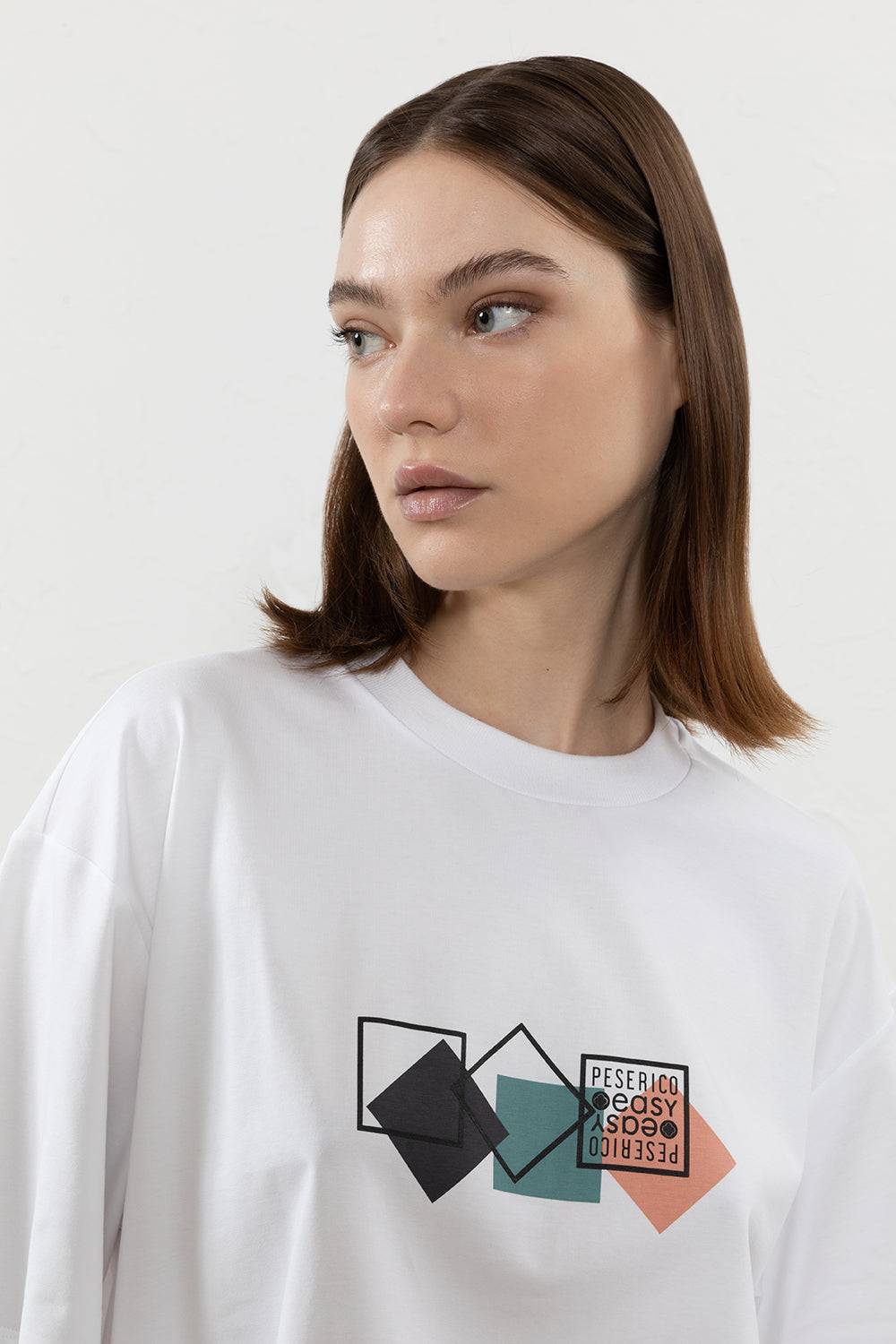 Peserico T-shirt in jersey di cotone Offerte