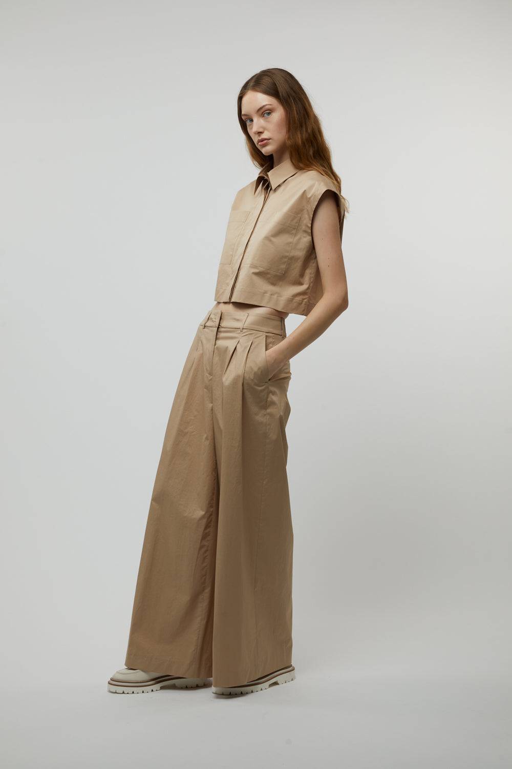Peserico Pantalone in raso leggero di cotone mano vela Moda