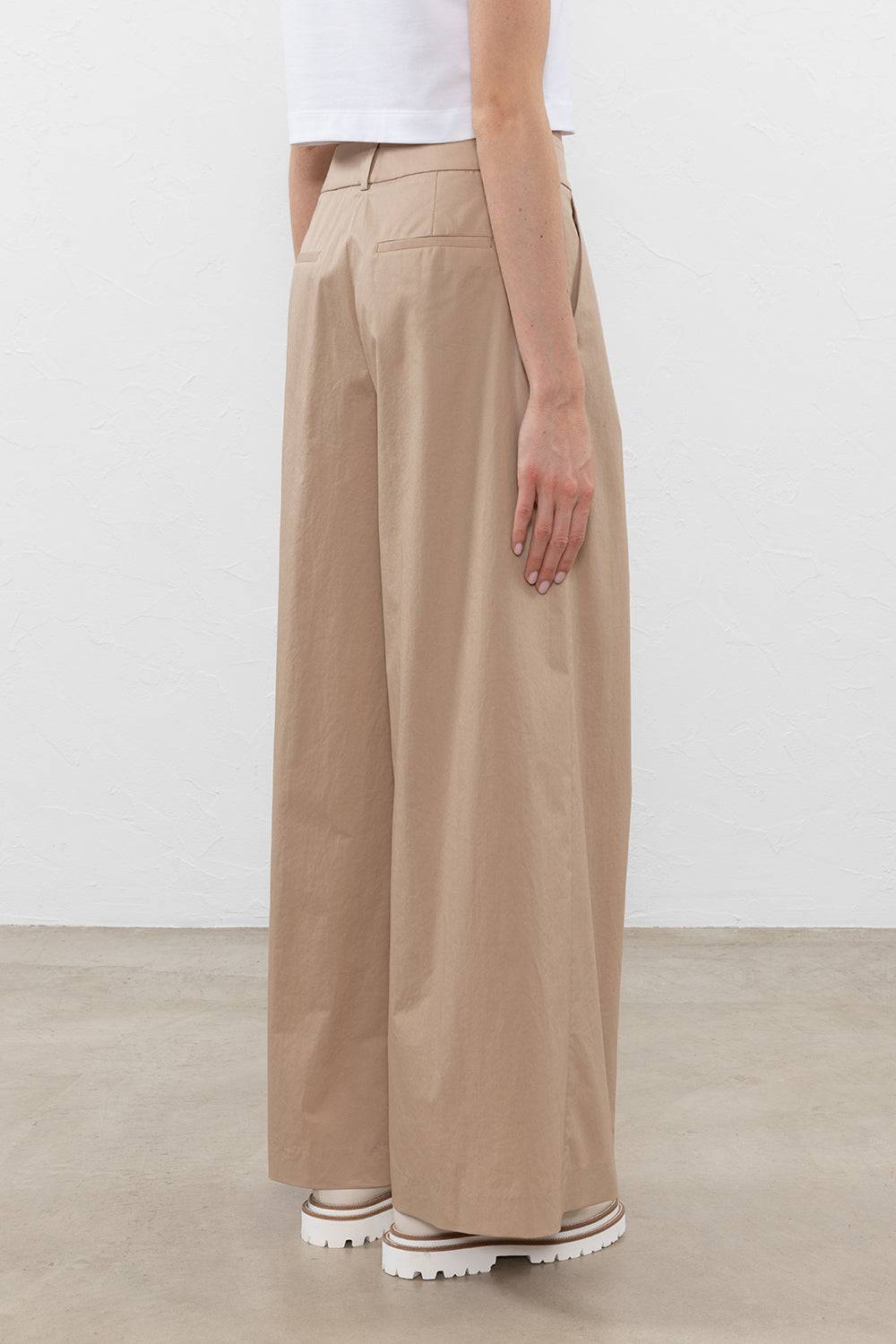 Peserico Pantalone in raso leggero di cotone mano vela Moda