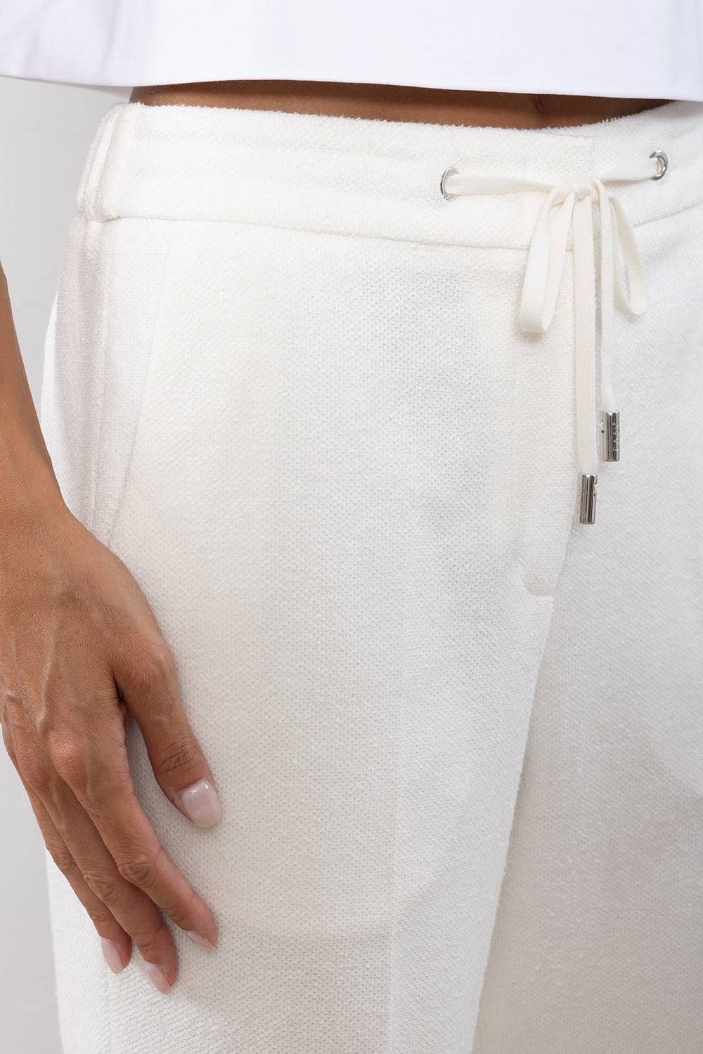 Peserico Pantalone in felpa rovescia di misto lino cotone Nuovo