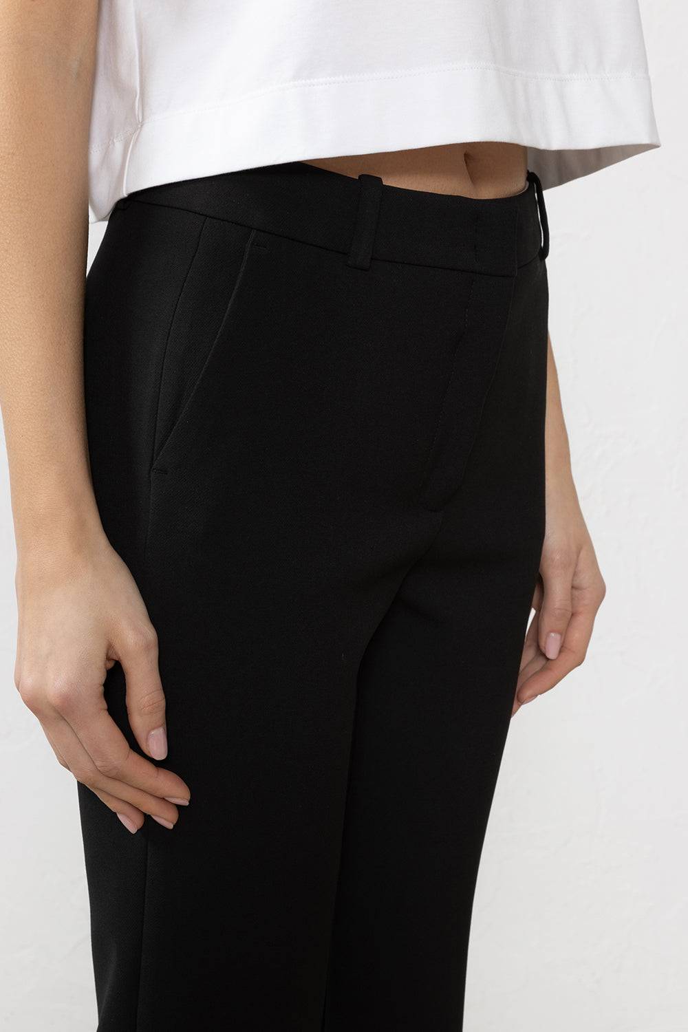 Peserico Pantalone in tela doppia di viscosa e cotone stretch Vendita