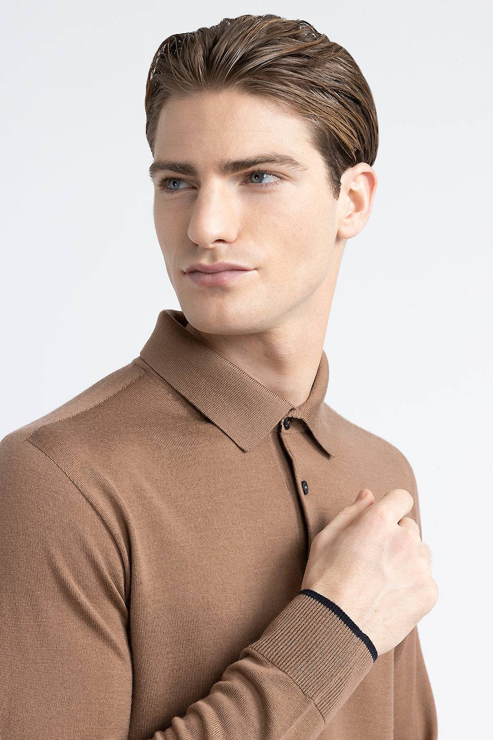 Peserico Maglia scollo a polo in pura lana vergine Prezzo Ridotto