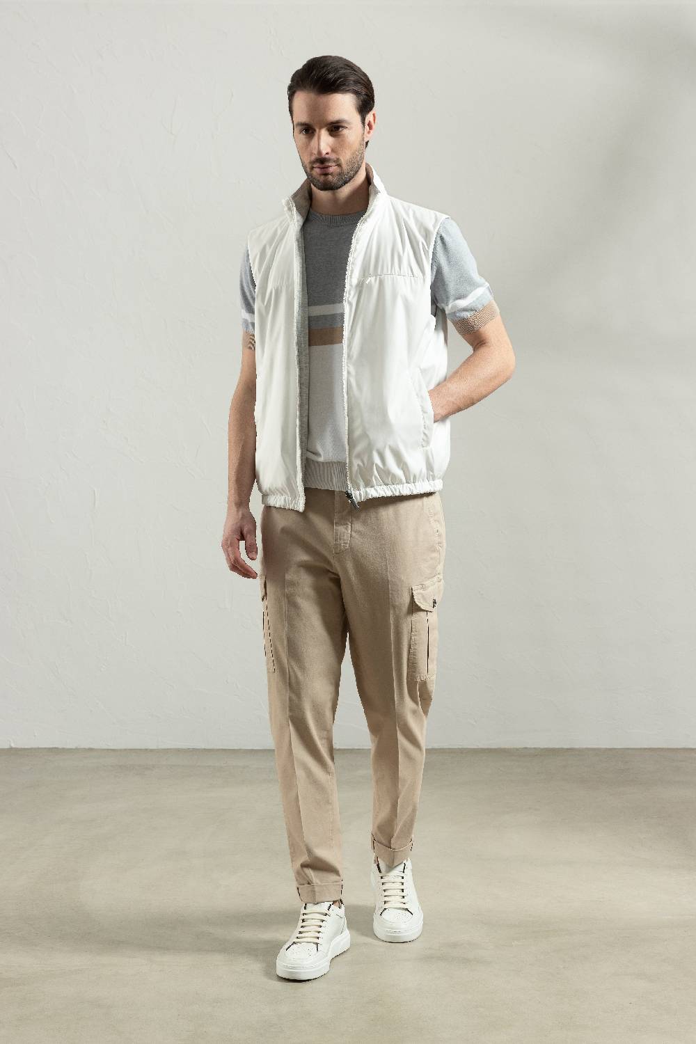 Peserico Pantalone chino in gabardina di cotone stretch In Saldo
