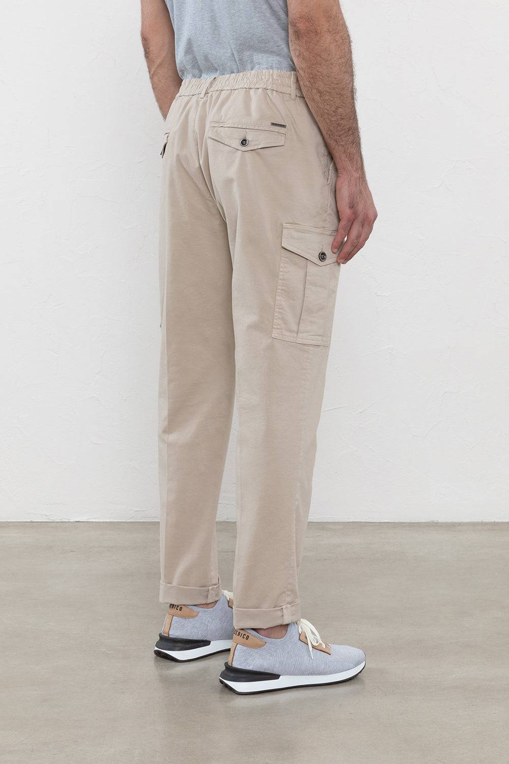 Peserico Pantalone chino in gabardina di cotone stretch In Saldo