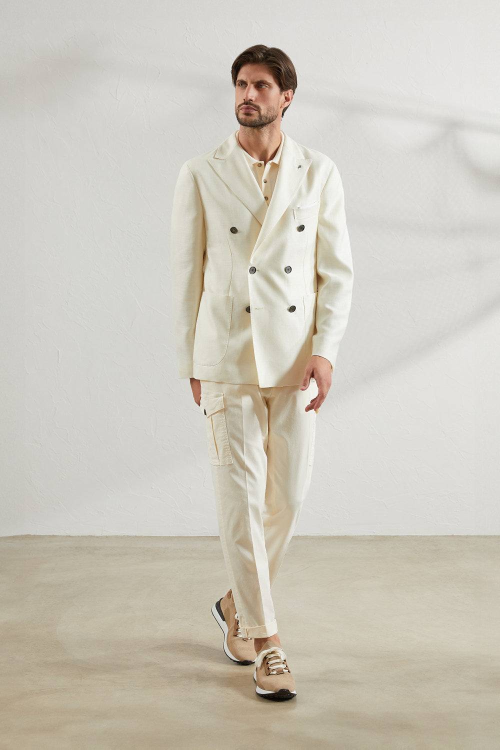 Peserico Pantalone chino in gabardina di cotone stretch Nuova