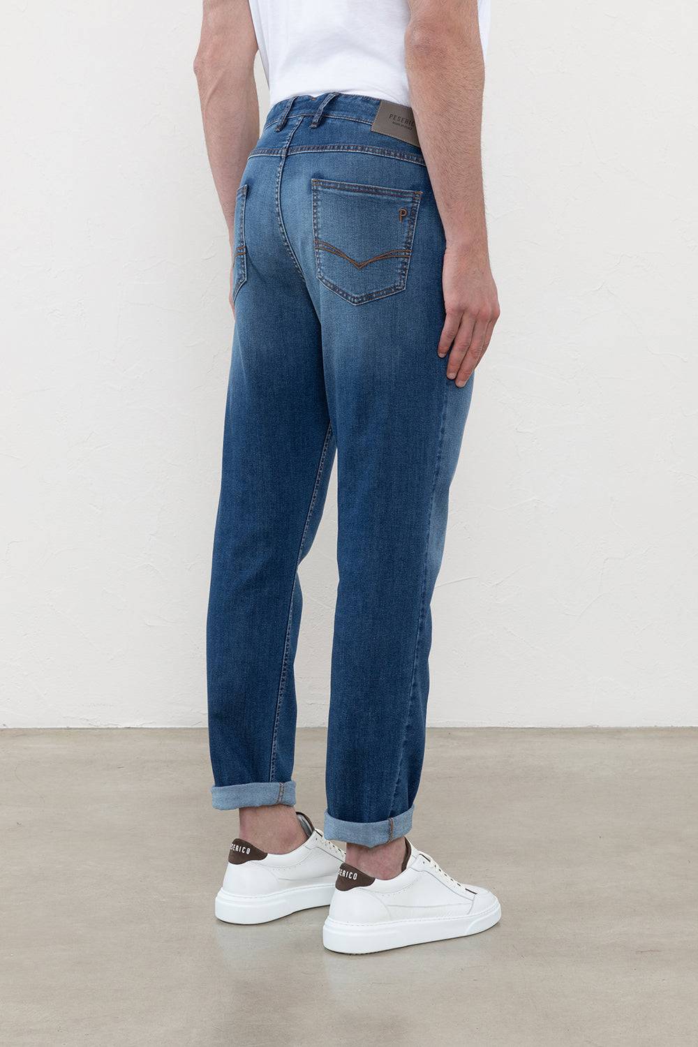 Peserico Pantalone in leggero denim di cotone Italy
