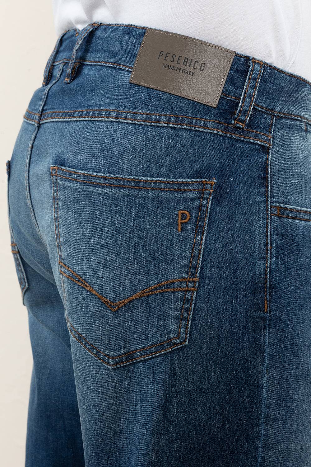 Peserico Pantalone in leggero denim di cotone Italy
