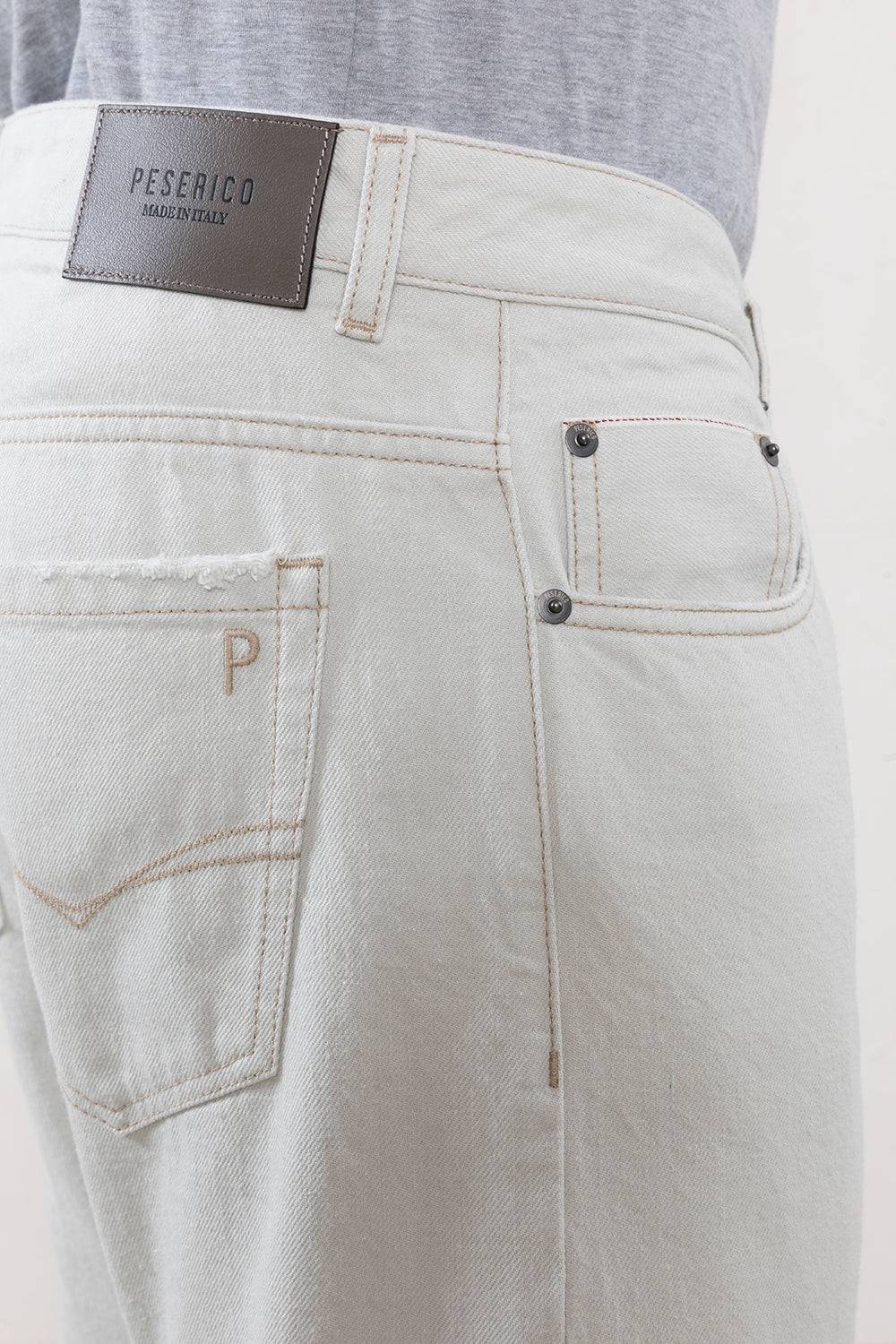 Peserico Denim 5 tasche in cimosato di cotone 2025
