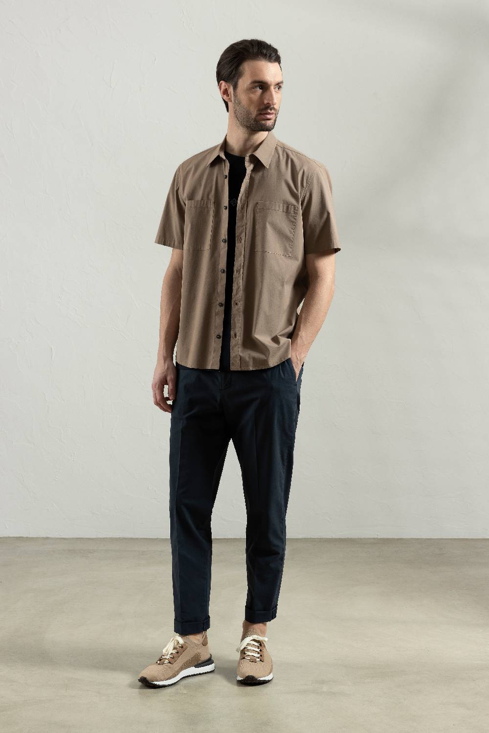 Peserico Pantalone jogger in leggera tela di cotone lyocell Qualità