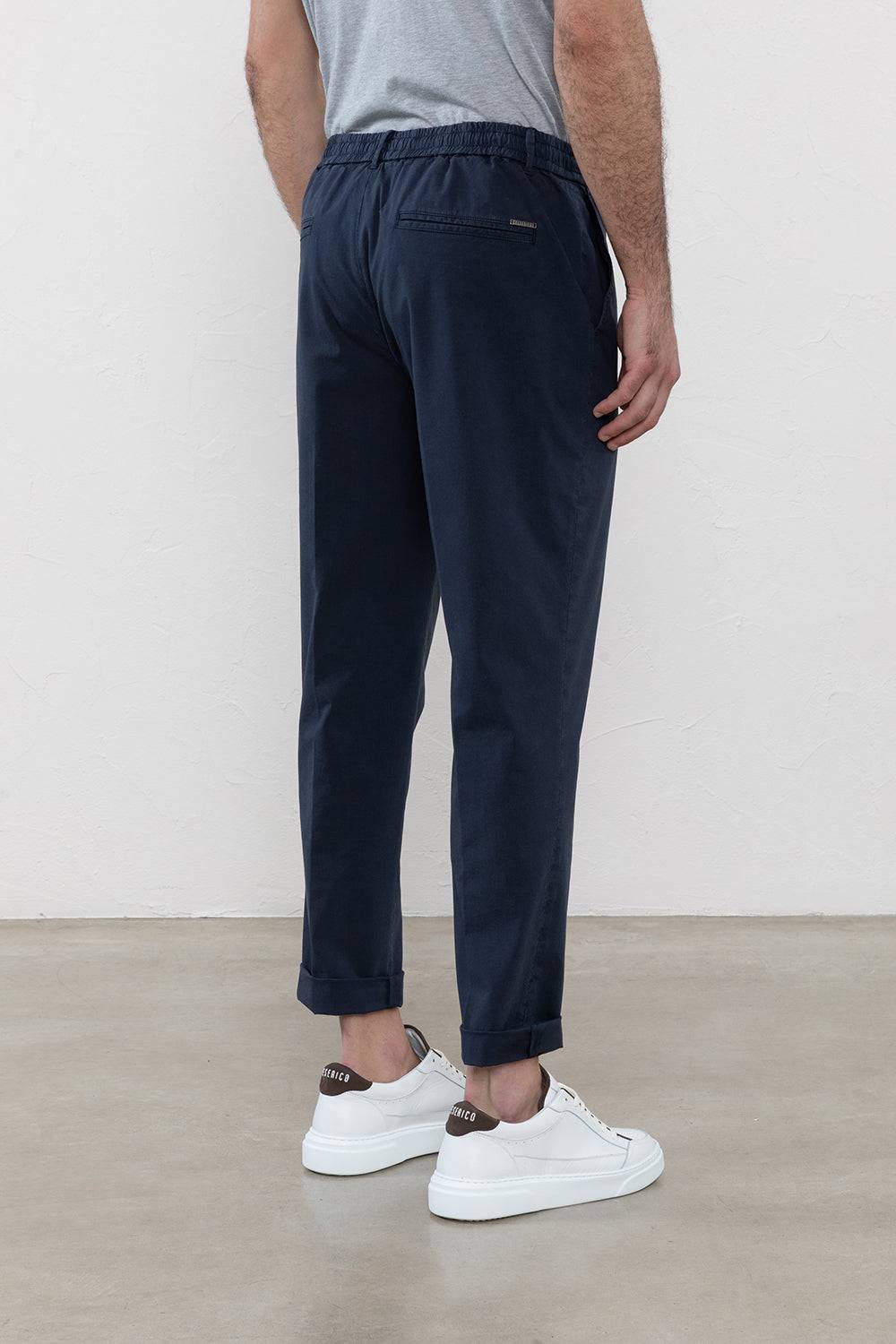 Peserico Pantalone jogger in leggera tela di cotone lyocell Qualità