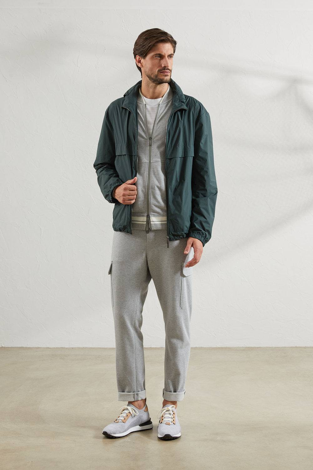 Peserico Pantalone jogger in morbido jersey di cotone mélange Vendita