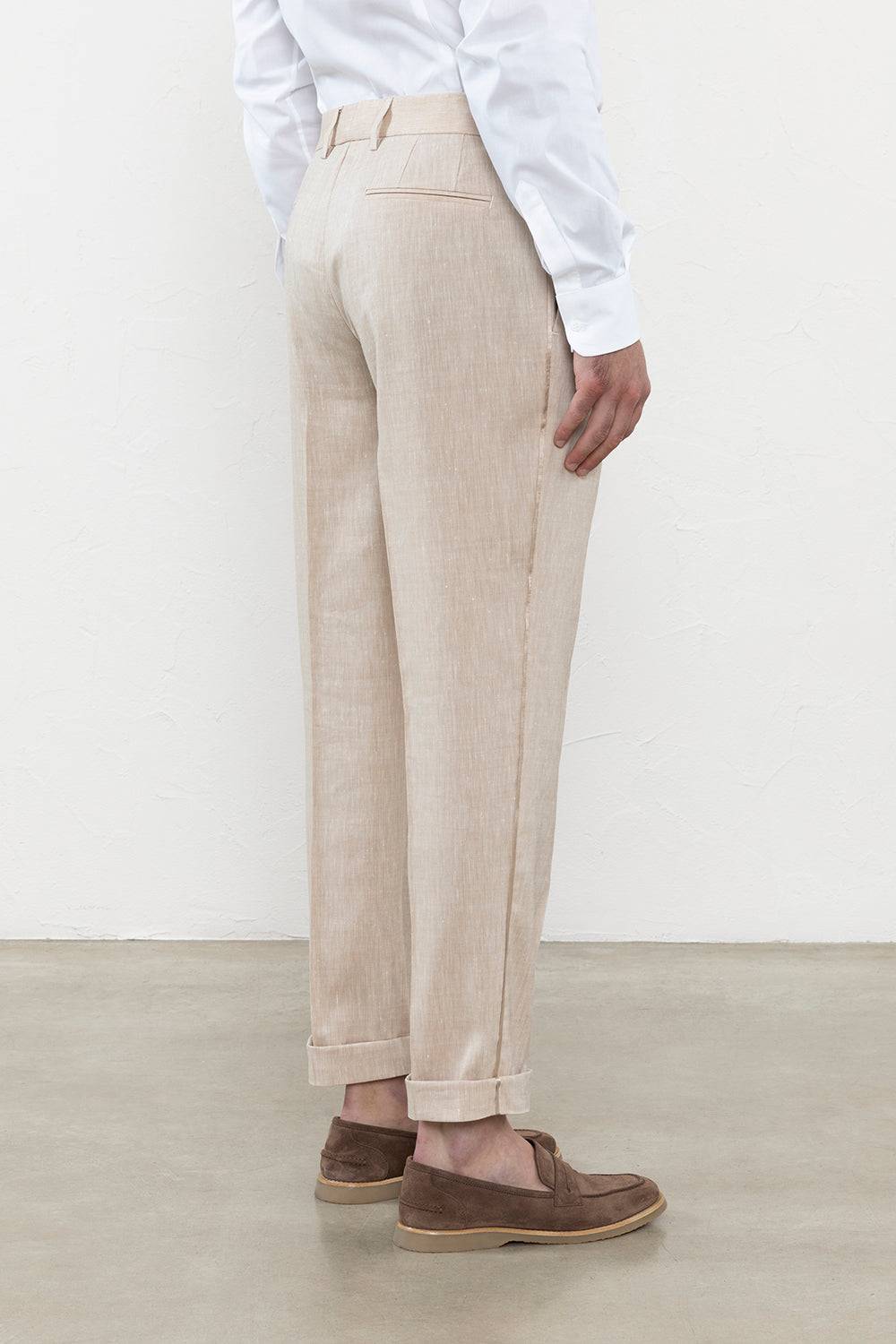 Peserico Pantalone classico in tela Estrato di lana e lino Promozione