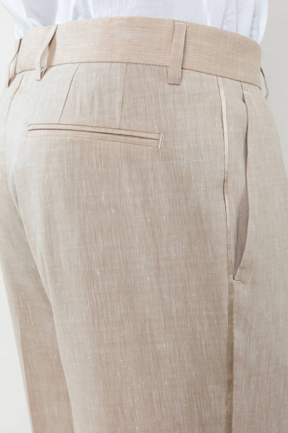 Peserico Pantalone classico in tela Estrato di lana e lino Promozione