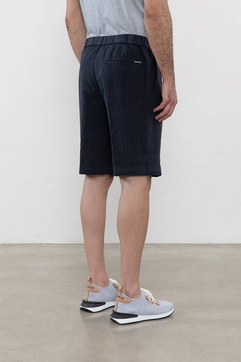 Peserico Pantaloncini in tela di lino Pezzi Unici