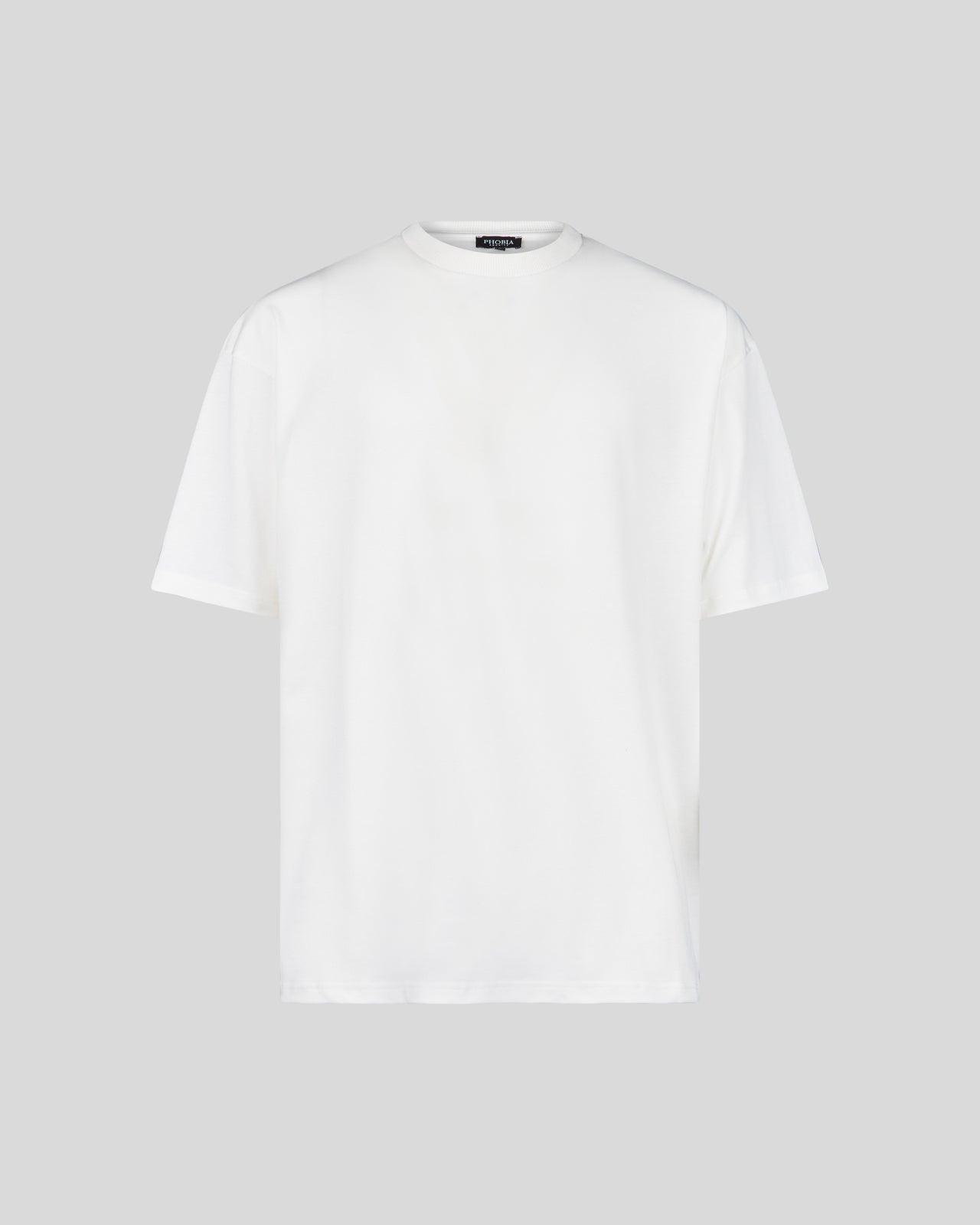 Phobia Archive WHITE T-SHIRT WITH GOTHIC LOGO Vendita Economica