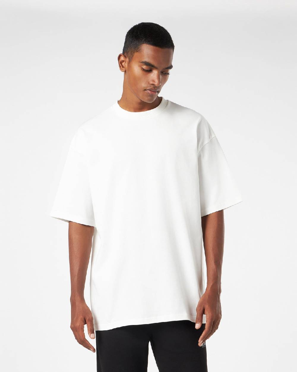 Phobia Archive WHITE T-SHIRT WITH GOTHIC LOGO Vendita Economica