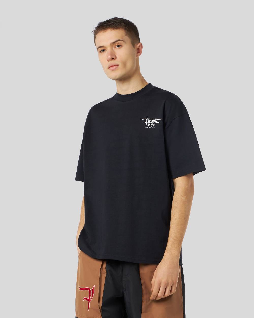 Phobia Archive T-SHIRT NERA CON GRAFICA FIERY COBRA ARANCIONE Saldi Di Fabbrica