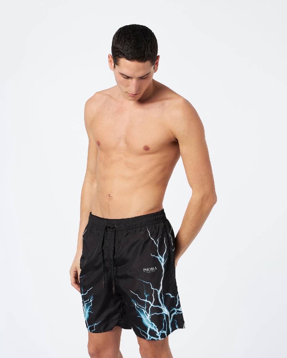 Phobia Archive COSTUME NERO CON FULMINI AZZURRI Shopping Online